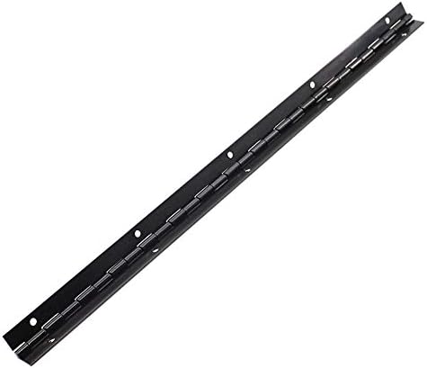 Piano Metal Hinge, KAIISSA 380x26mm Black Long Hinge 270 Degree Open Thick Iron Black Furniture Hinge with Holes & Free Screws for Pianos, Cabinet Doors, Large Windows, Boats