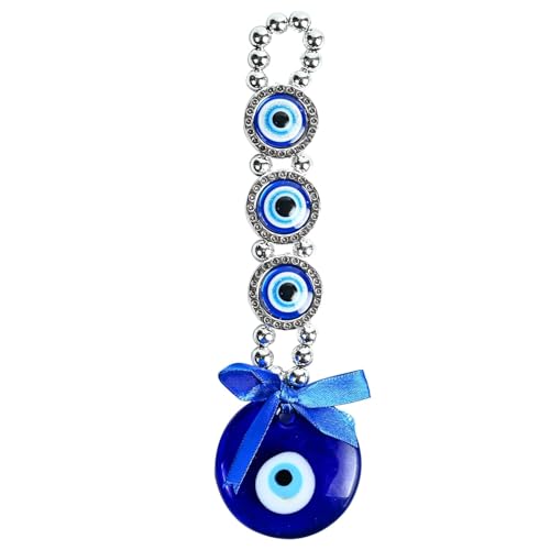 Image of ZAICUS Evil Eye Nazar Battu Hanging Ornament for Home Protection | 3-Circle Amulet for Office Entrance | Shields Against Negative Energy