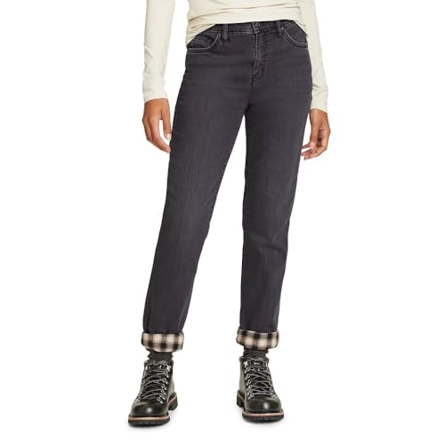 Eddie Bauer Women's Boyfriend Flannel-Lined Jeans