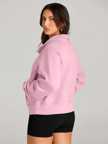 Image of AUTOMET Womens Sweatshirts Half Zip Cropped Pullover Fleece Quarter Zipper Hoodies 2026 Fall Fashion Outfits Clothes