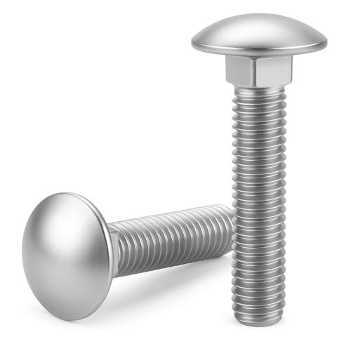 Schlossschrauben Edelstahl A2 V2A DIN 603 – M6x30-25 Stück – Linsenkopf - Flachrundkopf mit Vierkantansatz – Rostfreie Maschinenschrauben für Holz & Metall - ISO 8677– Topnorm24 (M6x30 (25 Stück)