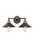 Feiss VS23402ANBZ Hooper Wall Vanity Bath Lighting, Bronze, 2-Light (20'W x 8'H) 150watts