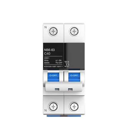 Disyuntor magnetotérmico 2P 40A para cuadro eléctrico del hogar