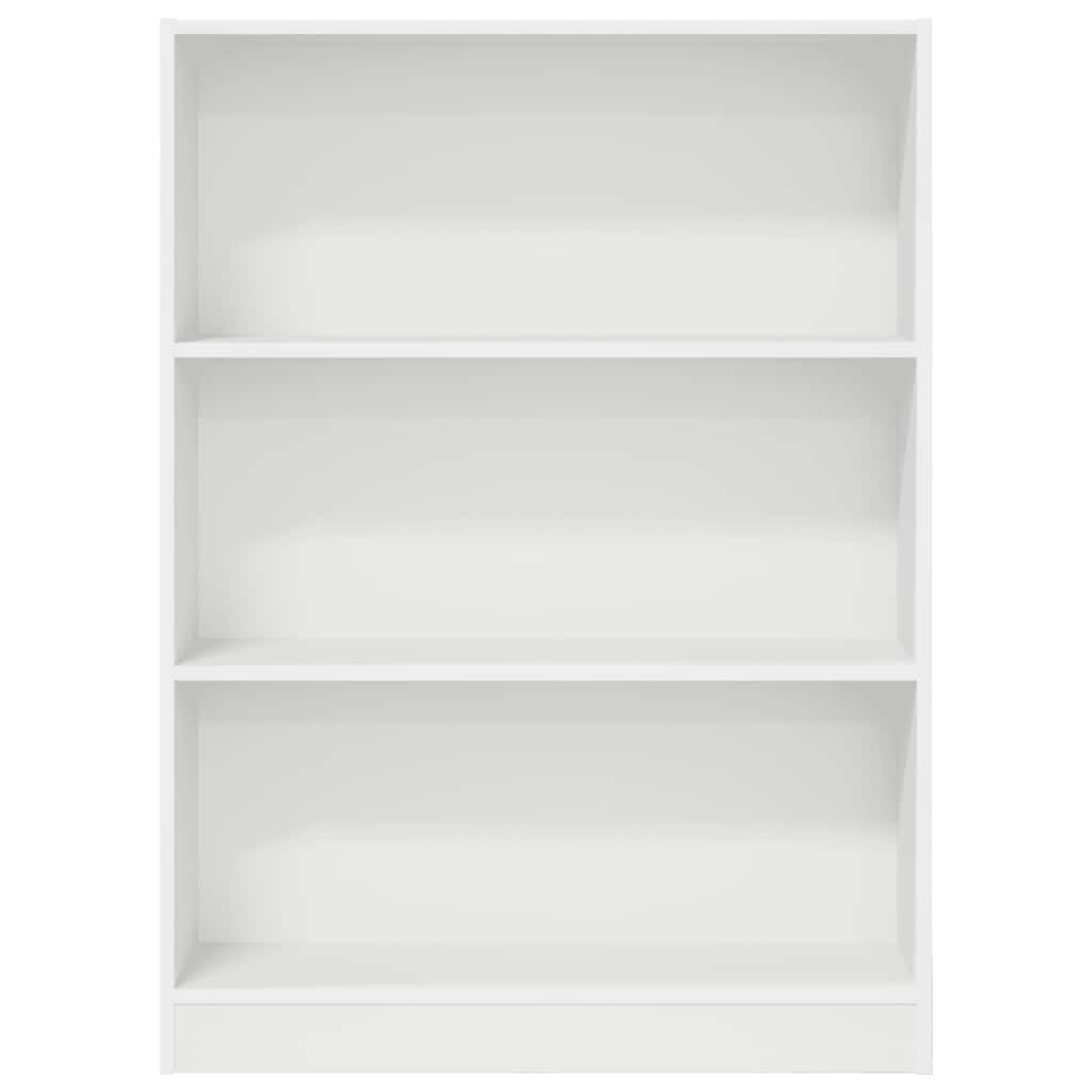 Regał na książki, biały, 80 x 24 x 109 cm, materiał drewnopochodny, regał stojący z otwartymi półkami, uniwersalny organizer na książki, DVD, dekoracje, półki do przechowywania do salonu