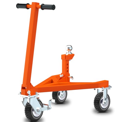 NUOVEPE Trailer Dolly with 2 Inch Ball Trailer Mover Heavy Duty Jet Ski Dolly 20000 LBS Road Rating Adjustable Tongue Height for Moving Trailers Campers Jet Skis RVs Boats