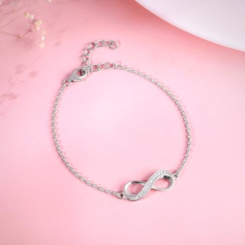 Image of GIVA 925 Silver Unbreakable Bond Bracelet, Adjustable | Gifts for Women and Girls | With Certificate of Authenticity and 925 Stamp | 6 Months Warranty