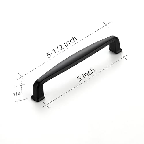 Image of Ravinte Matte Black Pulls Kitchen Cabinet Handles 5 Inch 30 Pack