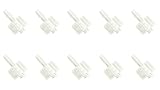 Luer Lock to Barbed Straight Fittings, Pack of 10, Clear (PP-Male, 3/32”)