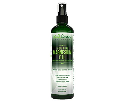Kaiame Naturals Magnesium Oil Spray, Large 12 Oz, Undiluted, Pure And Organic, Sourced From Ancient Zechstein Seabed #TOP2
