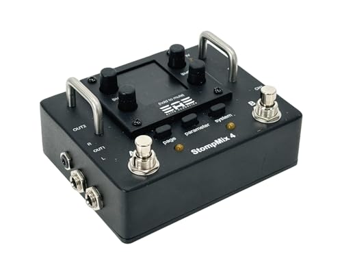 Elite Acoustics StompMix 4 Four Channels Digital Mixer Pedal with High Pass, Notch, Compressor...