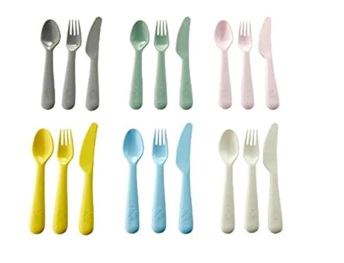 Ikea Plastic 18-Piece Cutlery Set Mixed Colours