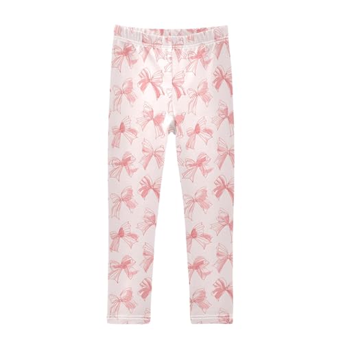 Girls' Athletic Leggings Ankle Length Yoga Dance Pants Kids Teen 4T Butterfly Flesh Colored