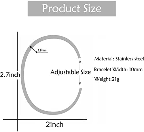 Jojomina Memorial Bracelet for Loss of Loved One Husband Mother Dad Son Daughter Bereavement Sympathy Gift Stainless Steel Inspirational Mantra Cuff Bangle Bracelet - Image 6