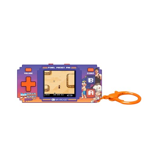 Image of My Arcade Data East Pixel Pocket Pro: Data East Licensed Video Game, 18 Retro Games, Portable Keychain Arcade