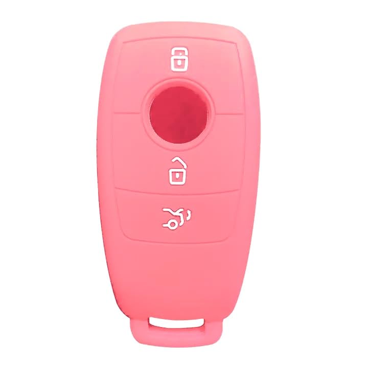 Cover per chiave auto per Mercedes-Benz A B C Classe E GLA GLC GLE auto telecomando chiave chiave di protezione pulsante (blu