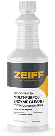 Zeiff Pro-Grade Multi-Purpose Probiotic Enzyme Cleaner - Pet Stain and Odor Remover, Drain Cleaner - Powerful Cleaning & Odor Eliminating Formula For Professional & Home Surfaces - 32 Ounce