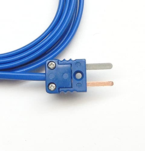 T-Type Thermocouple Extension Cable Wire with Miniature Mini Thermocouple Connectors 9 ft (= 3 Yard) Long