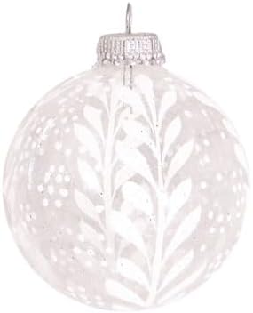Miniatura 2 de Adornos de cristal para árbol de Navidad, 2.638 in2.63 pulgadas 4 piezas, bolas decoradas de Christmas By Krebs sin costuras para colgar decoración
