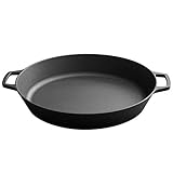 Cast Iron Skillet, Pre Seasoned Cast Iron Pan,17 Inch Deep Frying Pan With Double Assist Handle,...