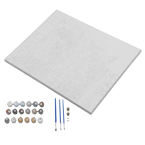 AENL Peinture de numéro de Bricolage, Peinture de Coordination œil-Main par numéros sur Toile pré-imprimée for Le Bureau