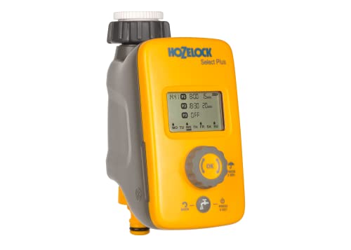 HOZELOCK - Programmateur d’Arrosage Select Controller Plus : Arrosage Automatique Programmable (jusqu'à 3x par Jour), Facile d'Utilisation avec son Écran LCD, Fonction Report d'Arrosage [2224 0000]