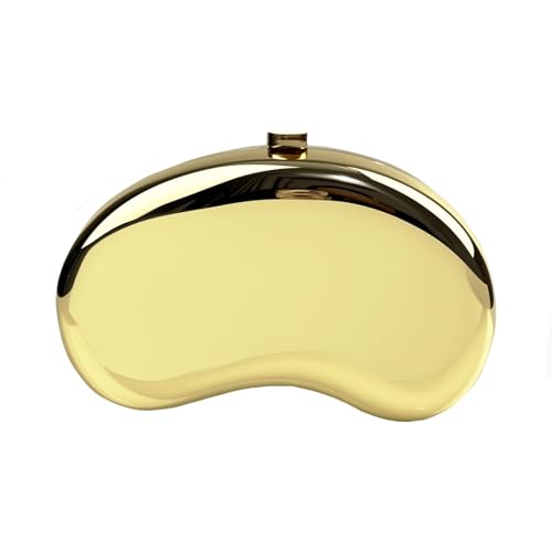 Image of Shiny Metallic Acrylic Clutch Purses For Women Wedding Handbag Evening Clutch Shell Purse