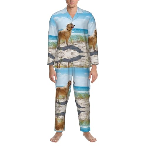 Pyjama doux homme pour stopper le froid nocturne avec des manches longues confort