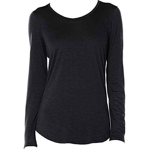 Icebreaker Solace Merino Long Sleeve Scoop Black Heather XS