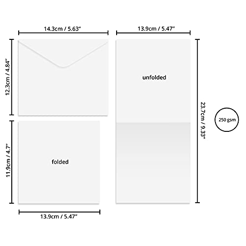 BELLE VOUS Confezione da 50 Biglietti Auguri Vuoti...