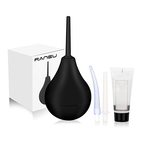 Image of RANEU Enema Bulb Anal Douche Enema Kit for Women & Men with 3 Nozzles (5 Piece Set)