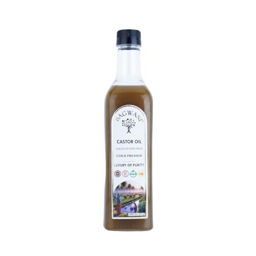 Image of Cold Pressed Unbleached Castor Oil For Hair Growth, 100% Natural Arandi Oil for Skin, Nails, Joint Pain Relief & Constipation Pure Extra Virgin Castor Oil 1lit Plastic Bottle