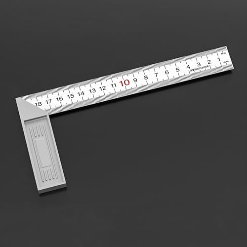 Regla de ángulos de aleación de aluminio de 30 cm miniatura 3