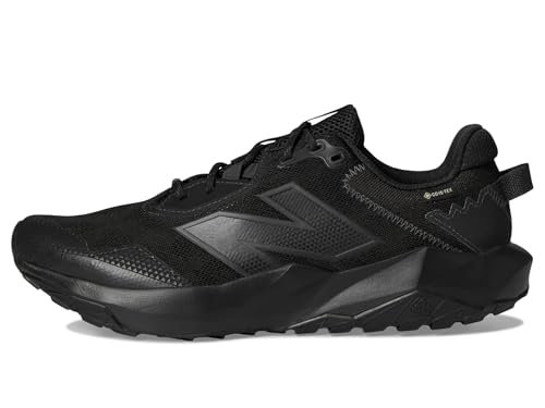 New Balance Men's Dynasoft Nitrel V6 Gore-tex Trail Running Shoe, Black/Black/Phantom, 114