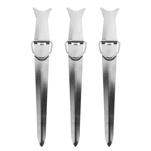 DECHOUS Soporte para Portacañas de Acero Inoxidable Plegable, 3 Piezas para Suelo, Soporte Resistente para Cañas de Pescar en Ríos y Lagos, Equipo Portátil para Pesca al Aire Libre