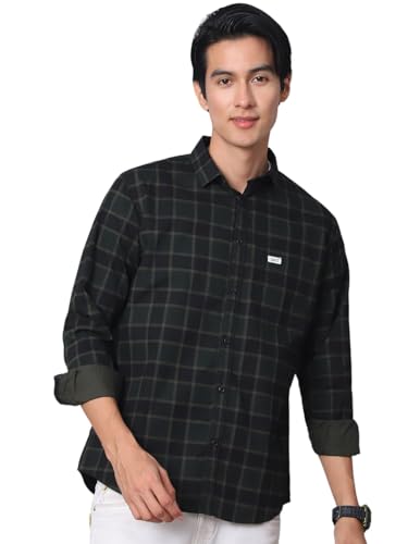 Image of Majestic Man Comfort Cotton Slim Fit Checked Casual Shirt for Men
