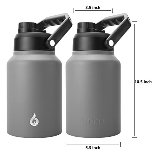 Image of BJPKPK 64oz Insulated Water Bottle, Half Gallon Stainless Steel Water Jug