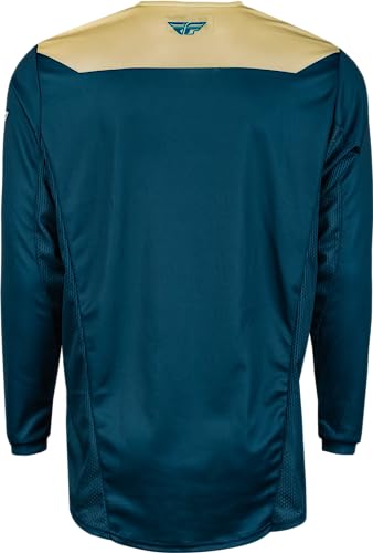 Fly Racing 2024 Adult Kinetic Reload Jersey Ivory/Navy/Cobalt Medium; 377-523M