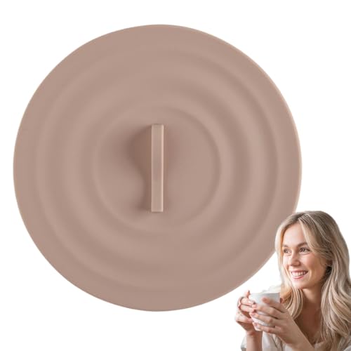 Cubierta De Taza De Silicona - Cubierta De Tazas De Silicona Para Bebidas Calientes, Tapa De Taza De Café Resistente Al Calor | Cubierta De Taza Con Portas De Cuchara, Tapa De Taza De C
