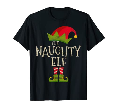 Easy The Naughty Elf Costume Famiglia Gruppo Regalo di Natale Maglietta