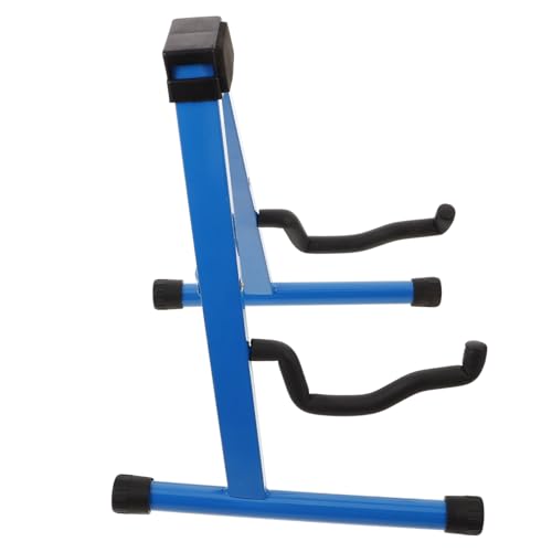 WEKADRIN ポータブル折りたたみギタースタンド 軽量鉄製フレーム 安定設計 エレキギター ベース バイオリン対応 ユニバーサル床置きホルダー