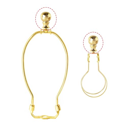 Image of GY & CK Ball Lamp Finials Lampshade finial Tops for Lamp Shade Harp Lamp Finial Knob Lamp Parts and Lighting Accessories Shade Finials Brass 2 Pack