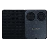 Estera De Bar Para El Hogar - Bebidas Coasters | Color Negro Y Alfombra De Cóctel De Barman Reutilizable, Vasos De Almohadillas De Derrame De Silicona Secado, Herramienta De Servicio Para