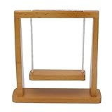 Sxhlseller Mini-Holzschaukel, Wunderschönes Miniaturzubehör für ab 3 Jahren, Puppenhausmöbel Im Maßstab 1:12