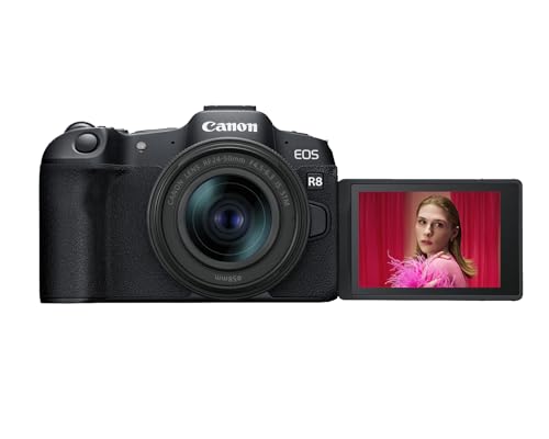 Canon EOS R8 Mirrorless Camera RF24-50mm F4.5-6.3 is STM Lens Kit, Full-Frame Hybrid Camera, 24.2 Megapixel CMOS Image Sensor, 4K Video, Content Creator Vlogging Camera, Black - Image 7