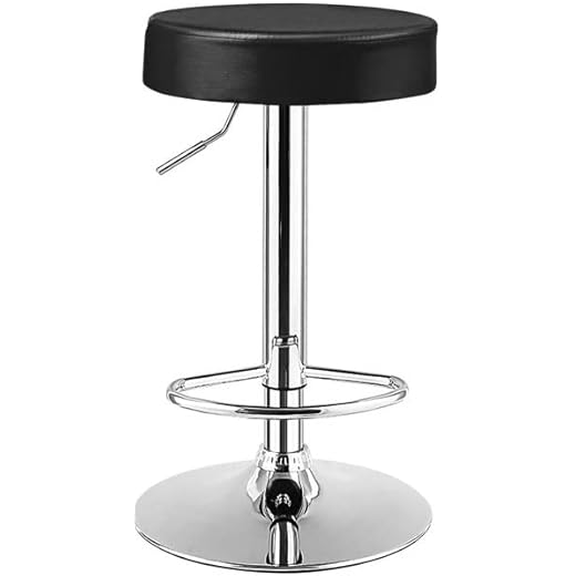 CSS Furniture Bar Stool Adjustable 24-32in Black