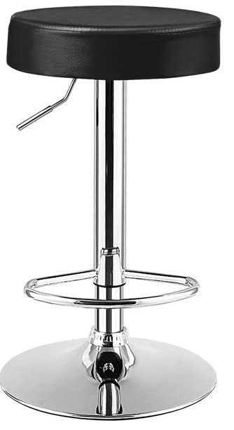 CSS Furniture Bar Stool -Essilor PU 360?Height 24 to 32 inches Adjustable Kitchen/Office/Bar/Shop/Restaurant Stool (Black)