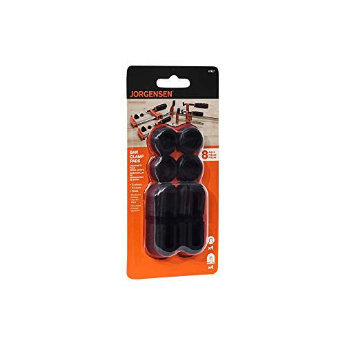 Image of Pony Jorgensen Adjustable Clamp Jorgensen 7437 Work Protecting Bar Clamp Pads, Black (Pack of 12)