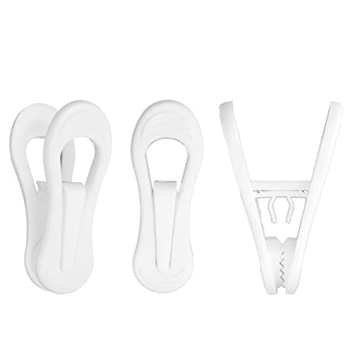 Image of Corodo Hanger Clips, 60 Pack Multi-Purpose Clips for Hangers, Hanger Clips for Plastic Hangers, Pants Hangers(White)