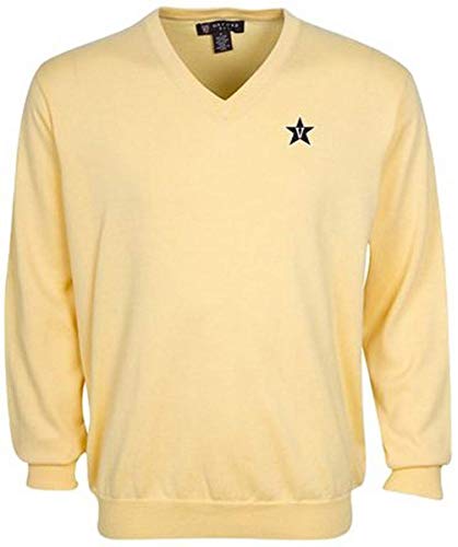 Oxford ncaa vanderbilt commodores men's devon v-neck sweater (but…