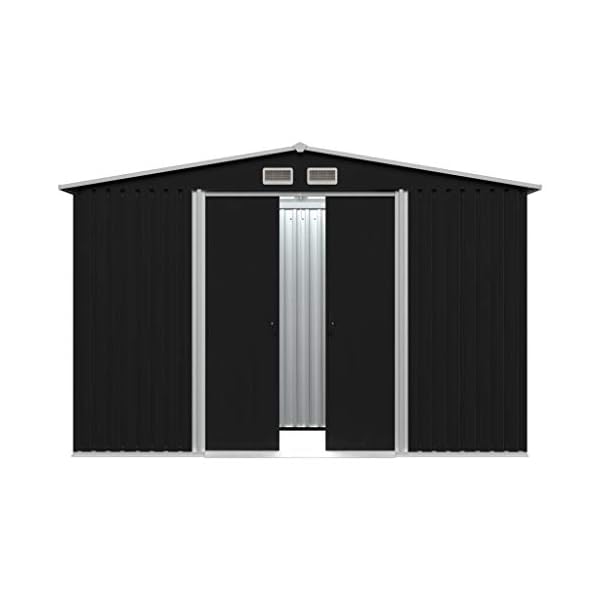 Leepesx Geräteschuppen, Gerätehaus, Gartenhütte, Fahrradgarage, Gartenschuppen, Gartenhã¤User & Aufbewahrung, Anthrazit… – Bild 6